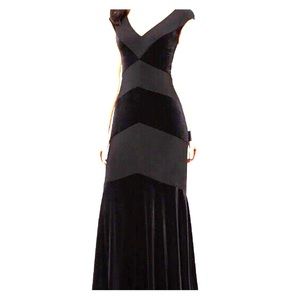 Ralph Lauren Black Dress Velvet Long